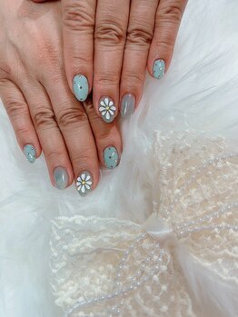 ダリア 大宮店(DAHLIA)/ぷっくりフラワーネイル☆