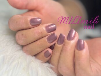 ミリミリネイル(MILI mili nail)/パープル×パール