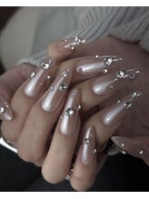 ニューネイル 池袋(NEW NAIL)/パールベージュ*ストーン