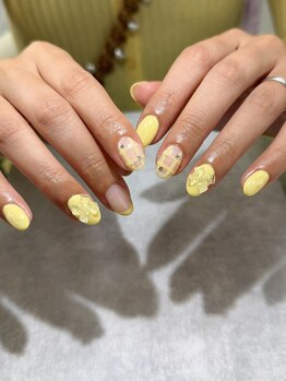 リボンネイル＋パーツ別途