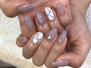 ダブルネイル(Double Nail)/【芝田】大理石ネイル