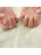 ツキネイル(TSUKI nail)/桜フレンチネイル