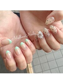 ミントグリーンフレンチ