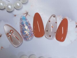 可愛いドットリボンデザイン