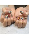 Nuanceヒョウ柄ネイル 6980円