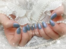 ネイルアンドまつげエクステ リッチエイト 原宿店(Rich8)/オーロラブルーのワンカラー