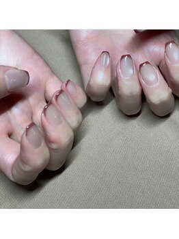 ネイルロク(nail 6.)/マグネットフレンチ(追加料金有)