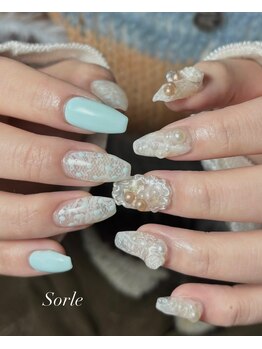 Sorle‐ソルレ‐/流行りのレースニュアンスネイル