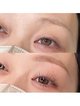 ヘアアンドメイク ボンアミ(HAIR & MAKE Bon ami)/パリ(上下)+眉ワックス