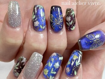 ヴィーヴル(vivre.)/蝶々/フラワー/マグネット