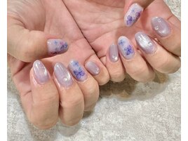 押し花ネイル/マグネット/水滴