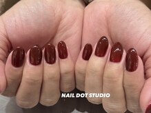 ネイルドットスタジオ 堺筋本町(NAIL DOT STUDIO)/大人ボルドー