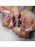 ◆人気No2◆【gel-xチップ長さ出し10本】ゴージャスアート 15,500円