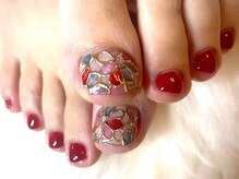 アミュリー ネイル アトリエ(Amury nail atelier)/ステンドグラス ボルドー 大人