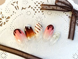 バレンタインネイル