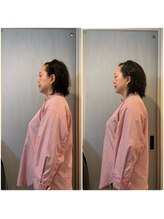 サロンマニア(SALON MANIA)/6回お手入れした時の姿勢の違い
