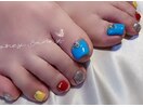 カラフルサマーフットネイル