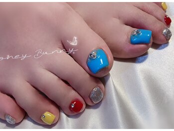 ハニーバニー(HoneyBunny)/カラフルサマーフットネイル