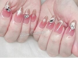 ベージュマグネットネイル