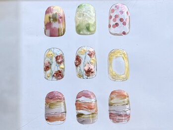 3月定額 ニュアンスネイル