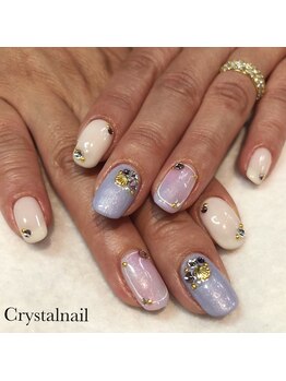 クリスタルネイル ボンベルタ橘店(CRYSTAL NAIL)/ワンカラー×シェル