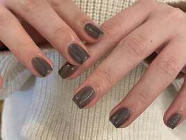 シアーブラックグレーネイル