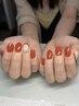 【hand】ワンカラー＆2本アート