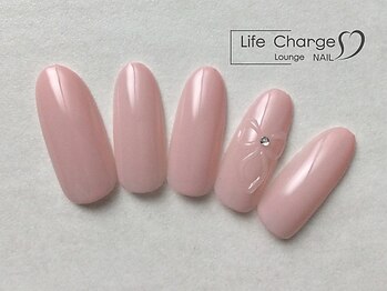 ライフチャージ(LifeCharge)/りぼんネイル