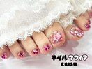 夏ネイル/ フット/埋め尽くし