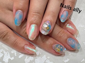 ネイルズアリー 立川店(Nails ally)/シェル×ヒトデ×オーロラ×夏