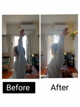 アース エンジェル整体院/ビフォアフ　肩こり　ストレッチ