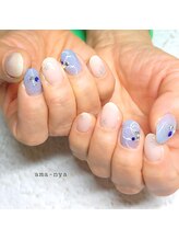 アマーニャ(ama-nya)/水色ネイル　フラワー