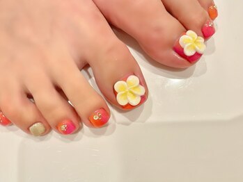 キラネイル アンド アイラッシュ by World Beauty(KIRA)/フットネイル　持ち込みデザイン