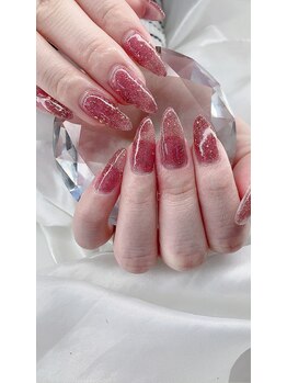 ネイルズ愛(Nail’s愛)/ラメワンカラースカルプネイル