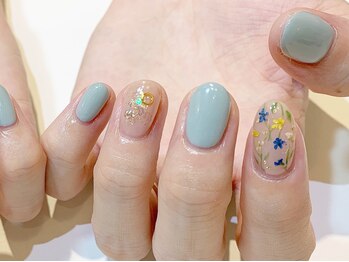ネイルズ ララ(nails Lala)/爽やか押し花