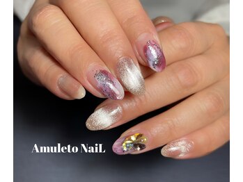 アムレート ネイル 蕨(Amuleto NaiL)/ニュアンス&ビジューネイル