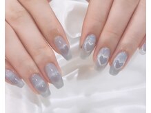 ミルキーココ(milky Coco)/淡色ブルーのハートマグネット