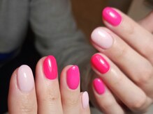 3PINKワンカラーネイル