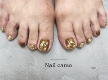 ネイルカモ(Nail camo)/【フットバス】フラッシュネイル