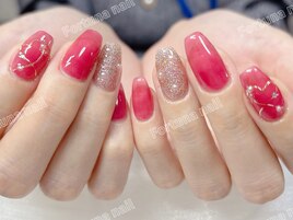 クリスマスハートちゅるんネイル