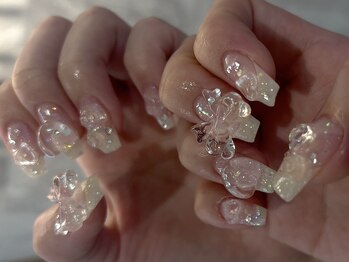クリアグリッターネイル