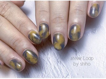 アトリエループ(atelier Loop by shiho)/もやもやタイダイネイル