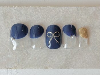 カラ ネイル 中津店(calla nail)/フレンチリボン