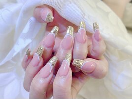 韓国ネイルガラスフレンチネイル