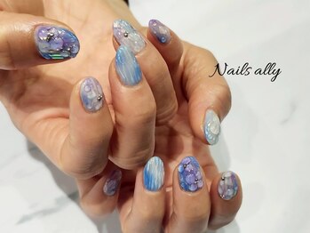 あじさい×バカラネイル×梅雨