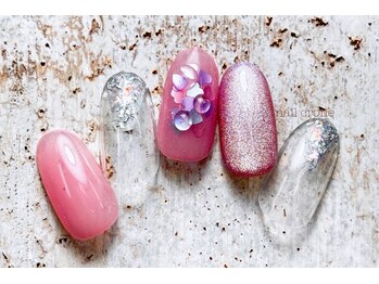 シャボン玉の下のハート風