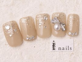 ベージュビジューリボン8980円