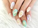 【森】ぷっくりお花ネイル