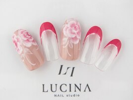 フラワーアートフレンチネイル