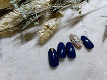 モグネイル(Mogunail)/10月定額A ツイードネイル